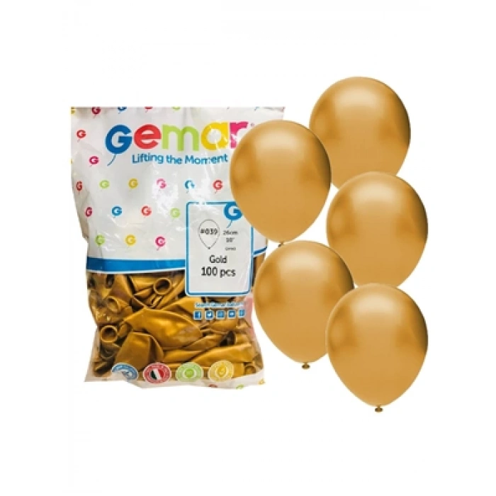 3E Grup - Gemar 11 Metalik Balon Altın 100lü
