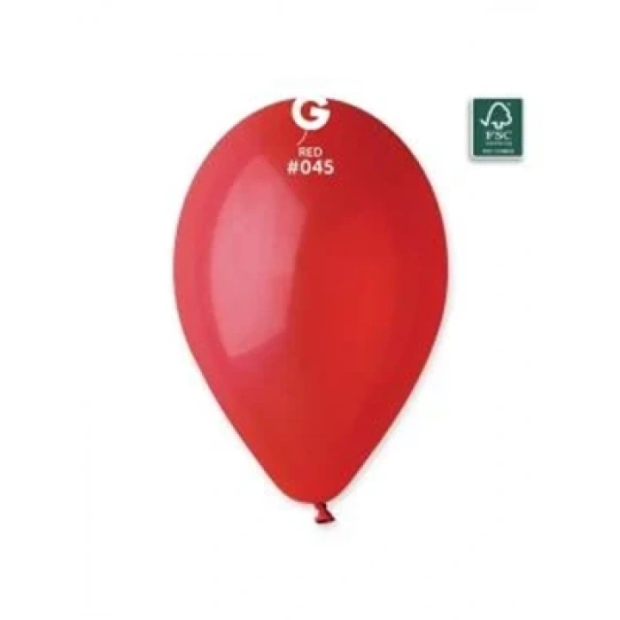 3E Grup - Gemar 13 Düz Renk Balon Kırmızı 100lü