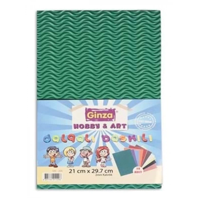 3E Grup - Ginza A4 Dalgalı Desen Eva 10 Renk Gn-206