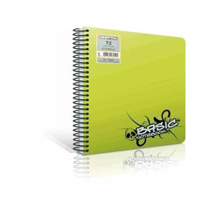 3E Grup - Gıpta Basıc A4 Pp Kapak Spiralli Kareli 120 Yp Defter