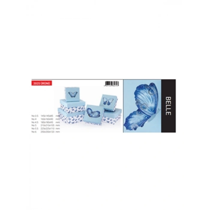 3E Grup - Gıpta Belle Kare Hediye Kutusu No:4 Bx2797