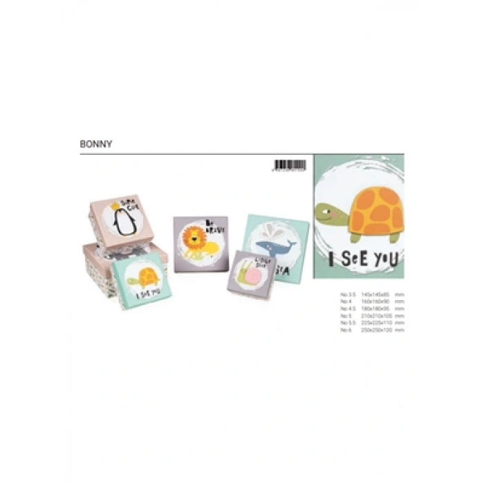 3E Grup - Gıpta Bonny Kare Hediye Kutusu No:4.5 Bx1540