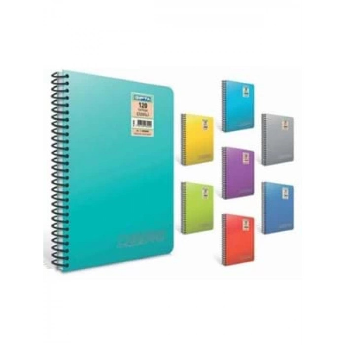3E Grup - Gıpta Chromo A4 Pp Kapak Spiralli Defter Kareli 80 Yp 1338