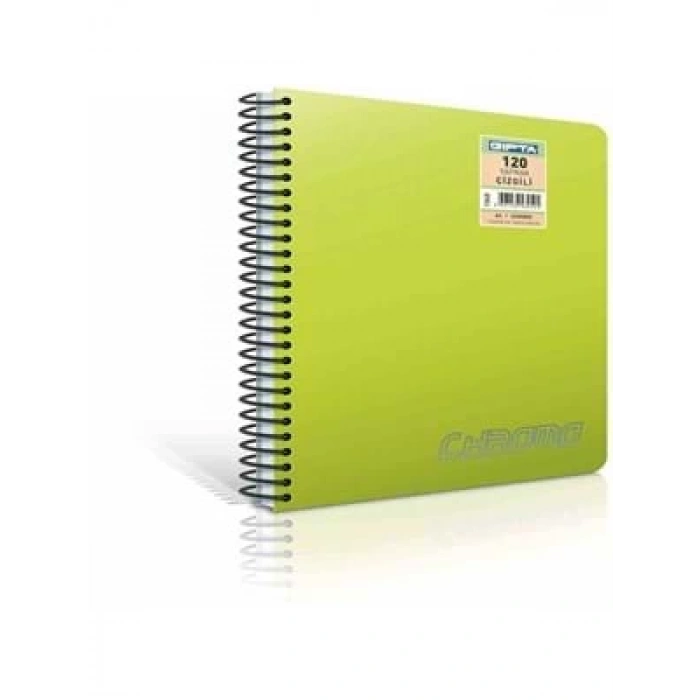 3E Grup - Gıpta Chromo A5 Spiralli Pp Kapak Defter Kareli 80 Yp 1348