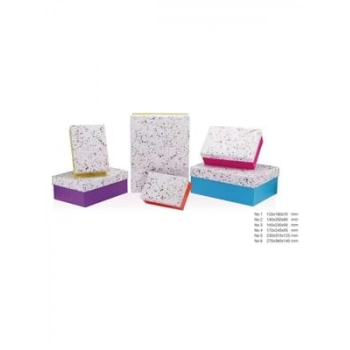 3E Grup - Gıpta Colorful Dikdörtgen Hediye Kutusu No:2 6527