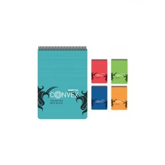 3E Grup - Gıpta Convex A4 Pp Kapak Spiralli Bloknot Çizgili 100 Yp 1393