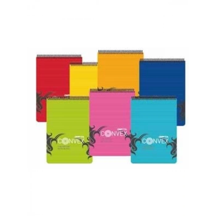 3E Grup - Gıpta Convex A5 Pp Kapak Spiralli Bloknot Çizgili 100 Yp 1395