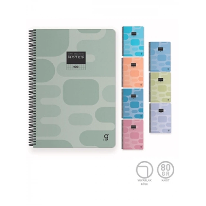 3E Grup - Gıpta Ex Notes A4 Pp Kapak Spiralli Defter Kareli 80 Yp 6936