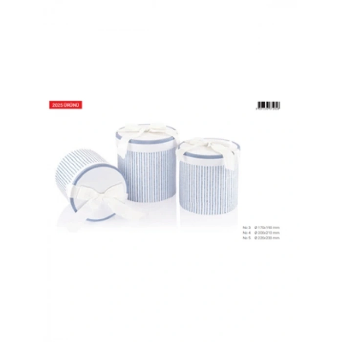 3E Grup - Gıpta Indıgo Silindir Hediye Kutusu No:5 Bx2826