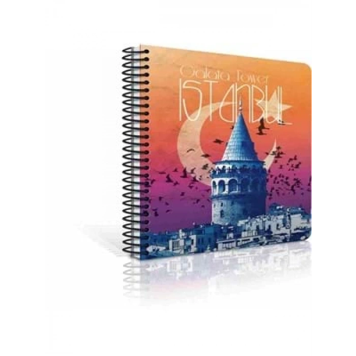 3E Grup - Gıpta İstanbul A4 Pp Kapak Spiralli Defter Çizgili 100 Yp 2315
