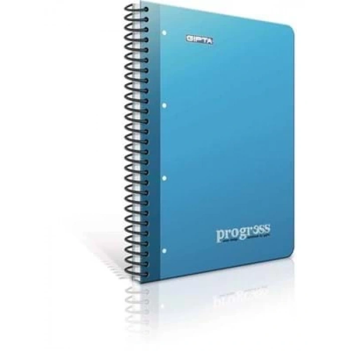 3E Grup - Gıpta Progress A4 Sert Kapak Spiralli Defter Çizgili 120 Yp 2182