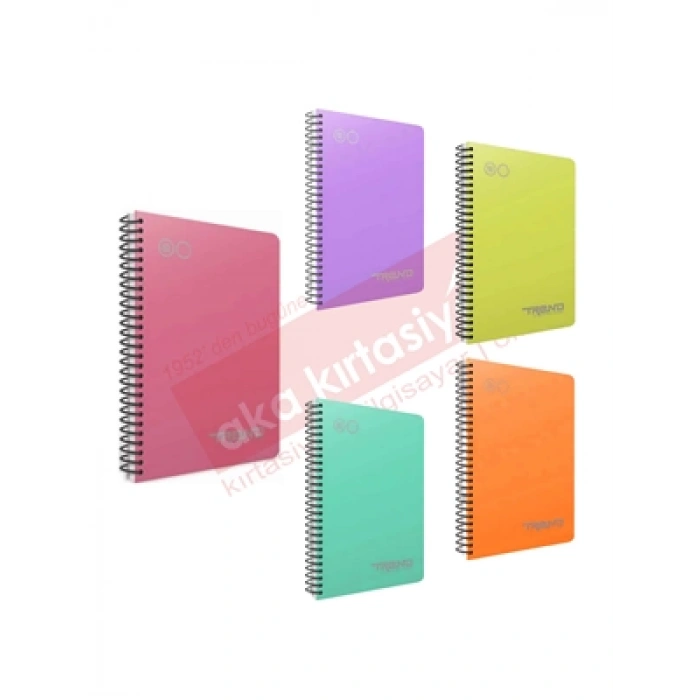 3E Grup - Gıpta Trend A4 Pp Kapak Spiralli Defter Kareli 100 Yp 7169