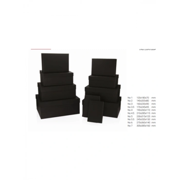 3E Grup - Gıpta Your Black Dikdörtgen Hediye Kutusu No:3.5 Bx0894