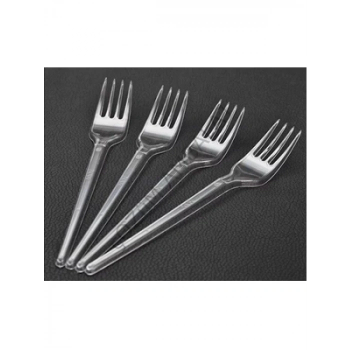 3E Grup - Gold Plastik Çatal Şeffaf 100lü