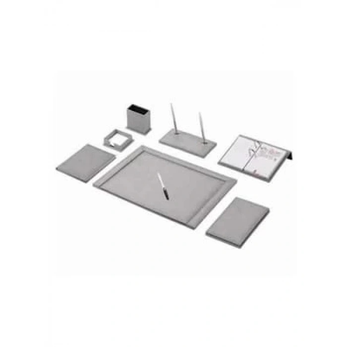 3E Grup - Gülpaş 10 Parça Lüx Suni Deri Sümen Takımı Gri 275