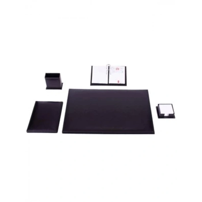 3E Grup - Gülpaş 5 Parça Suni Deri Klasik Sümen Takımı Siyah 902