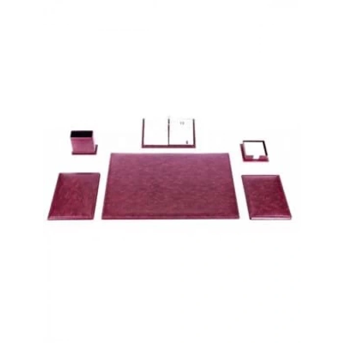 3E Grup - Gülpaş 6 Parça Suni Deri Klasik Sümen Takımı Bordo 287