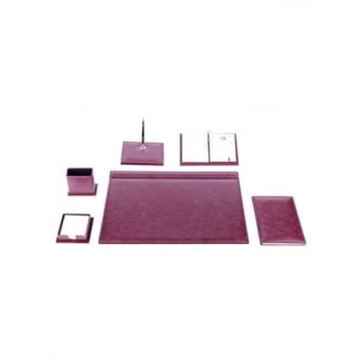 3E Grup - Gülpaş 7 Parça Suni Deri Klasik Sümen Takımı Bordo 285