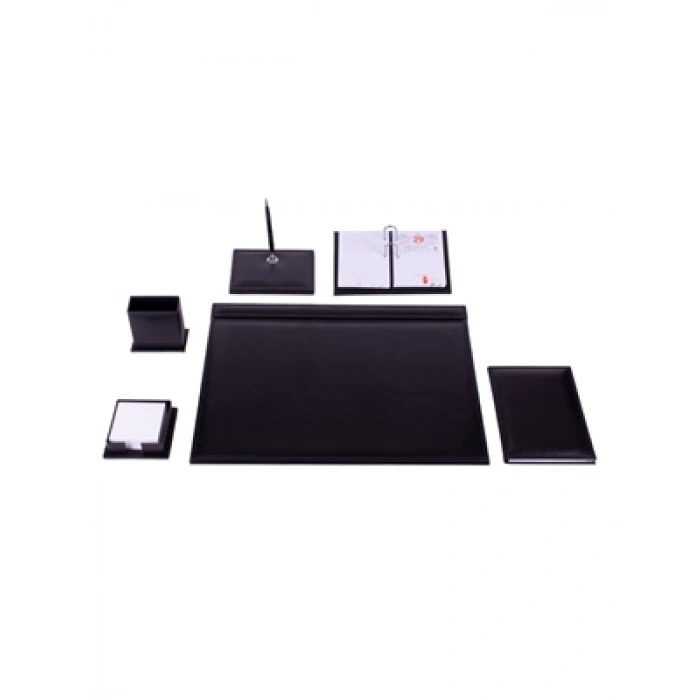 3E Grup - Gülpaş 7 Parça Suni Deri Klasik Sümen Takımı Siyah 910