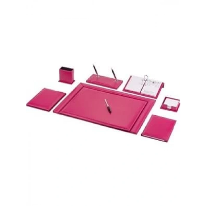 3E Grup - Gülpaş 9 Parça Lüx Suni Deri Sümen Takımı Pembe 280