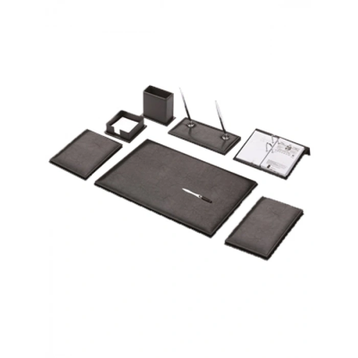 3E Grup - Gülpaş 9 Parça Suni Deri Klasik Sümen Takımı Siyah 907