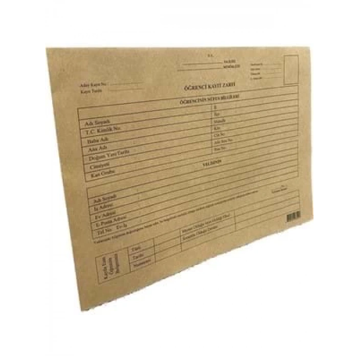 3E Grup - Gülpaş Öğrenci Kayıt Zarfı 21x28 Formula 100 Gr 414
