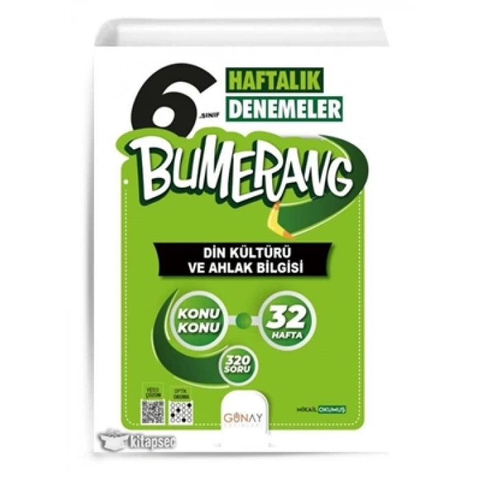 3E Grup - Günay Yay.- 6.sınıf Bumerang Din Kültürü ve Ahlak Bilgisi Haftalık Denemeler 2324
