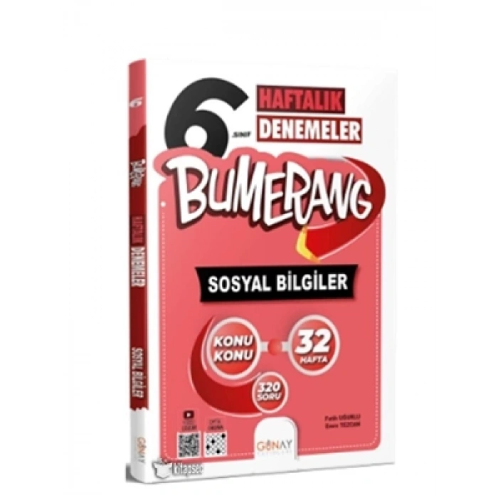 3E Grup - Günay Yay.- 6.sınıf Bumerang Sosyal Bilgiler Haftalık Denemeler 2324