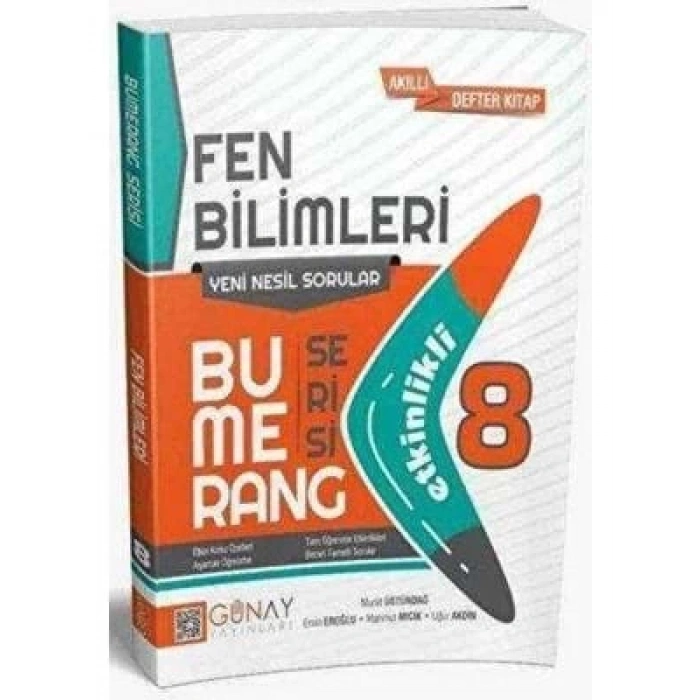 3E Grup - Günay Yay.- 8.sınıf Bumerang Fen Bilimleri Akıllı Defter Kitap 2324