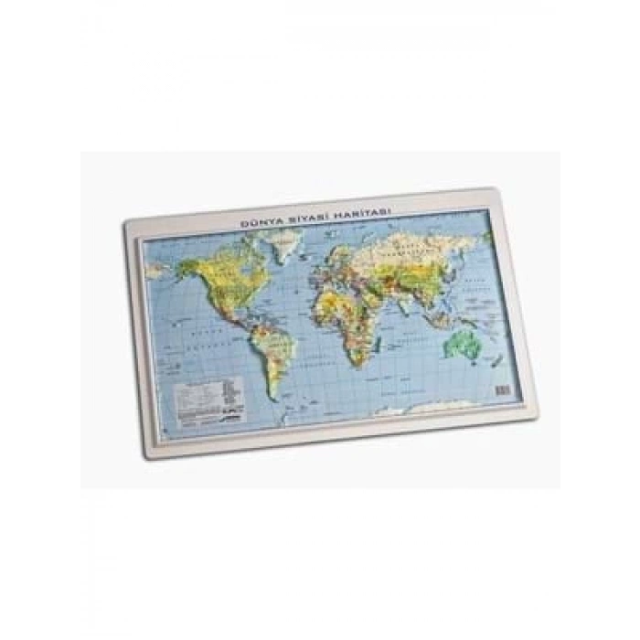 3E Grup - Gürbüz 35x50 Kabartmalı Dünya Siyasi Harita