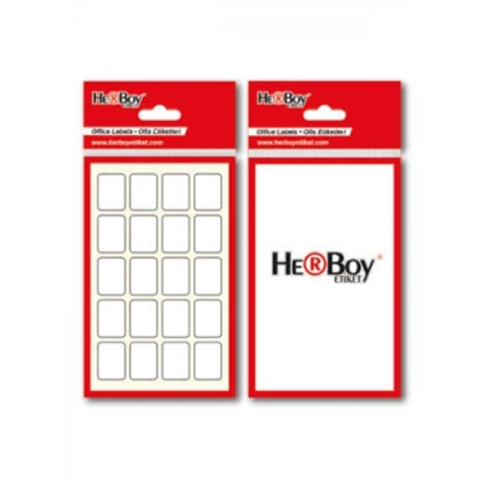 3E Grup - Herboy 16x22 Mm Poşet Ofis Etiketi Beyaz