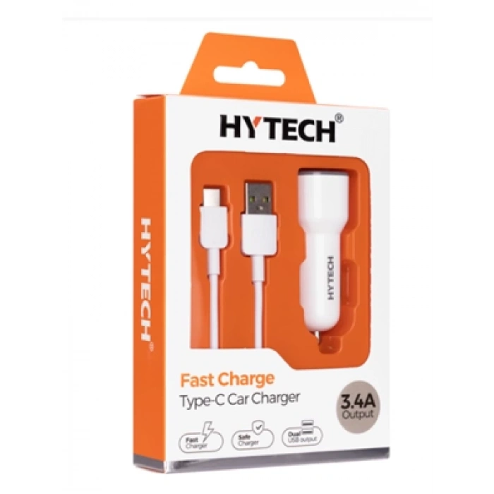3E Grup - Hytech Hy-x46 3.4a Hızlı Şarj Iphone Type-c Kablolu Araç Çakmaklık