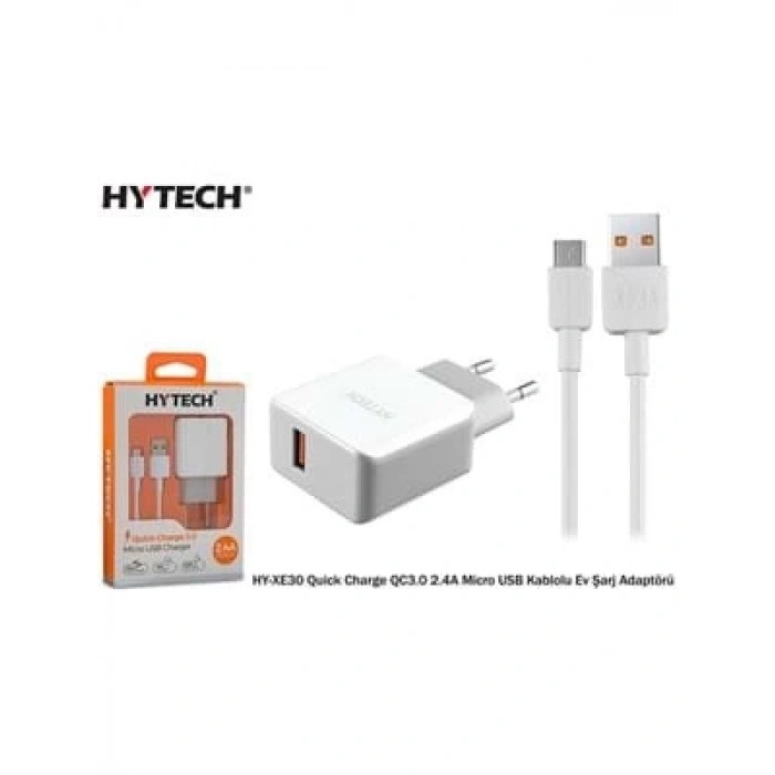 3E Grup - Hytech Hy-xe30 Quıck Charge Qc3.0 2.4a Mıcro Usb Kablo Adaptör
