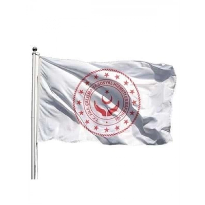 3E Grup - Kale 100x150 Aile ve Sosyal Politikalar Bakanlığı Flaması