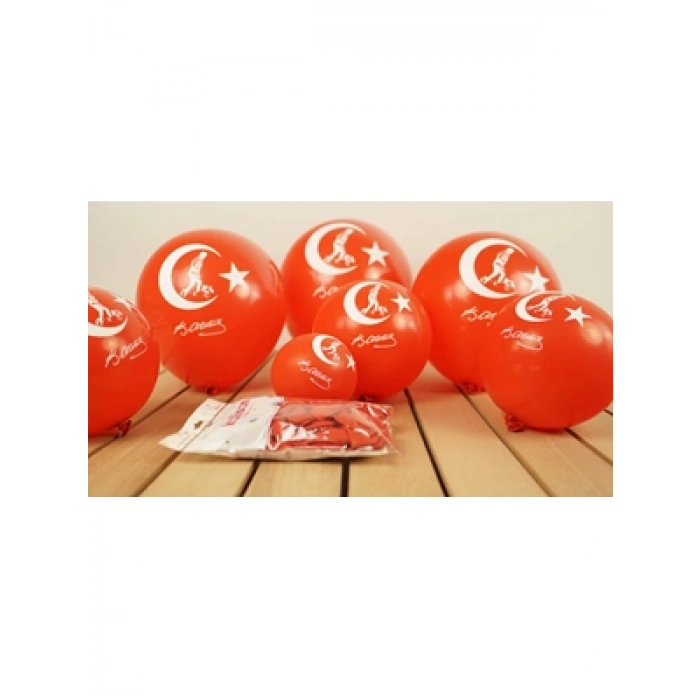 3E Grup - Kalisan Baskılı Balon 5li Ay Atatürk 580036