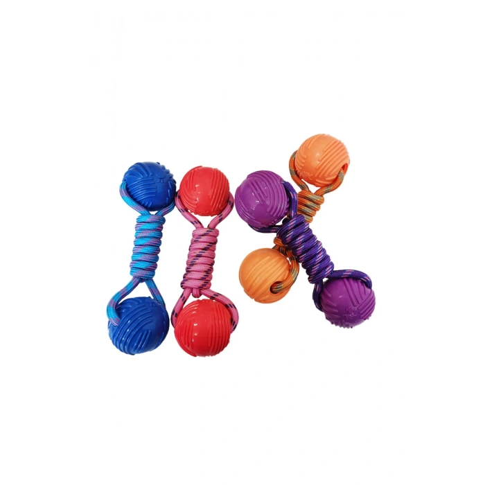 3E Grup - Karamel Pet Örgü Halter Köpek Oyuncak 23 cm  Renkli