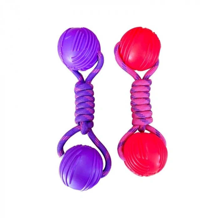 3E Grup - Karamel Pet Örgü Halter Köpek Oyuncak 23 cm  Renkli