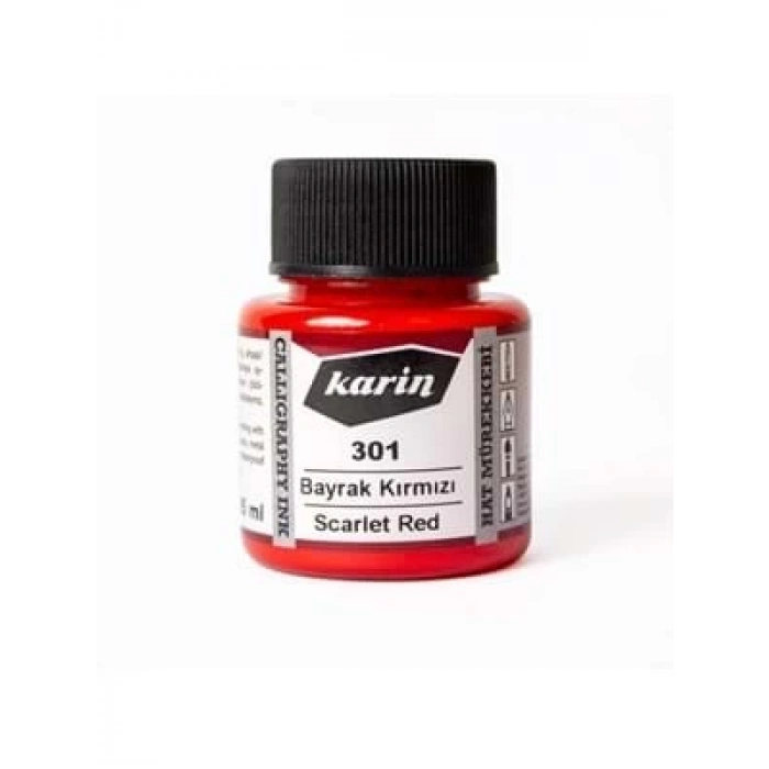 3E Grup - Karin 45 Ml Hat Mürekkebi Bayrak Kırmızı 301 6210301045