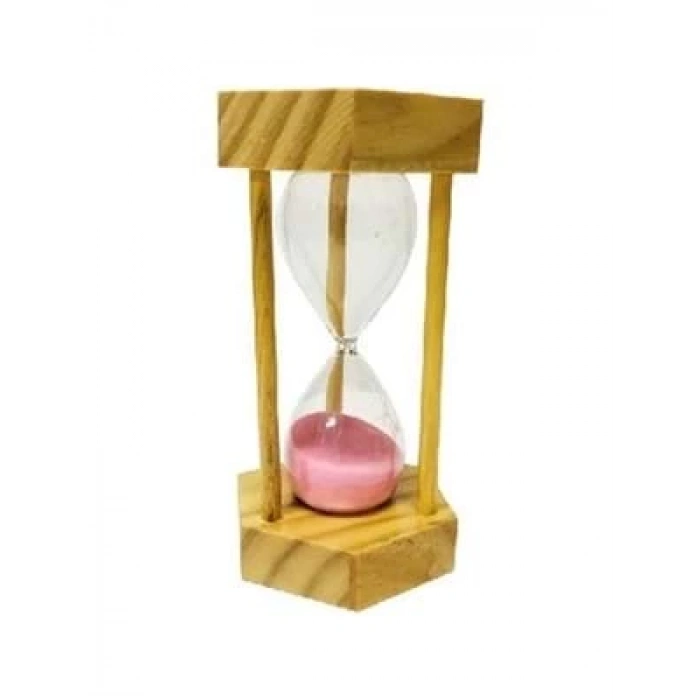 3E Grup - Kembs Ahşap Kum Saati 9x9x18 Cm 15 Dakika A148