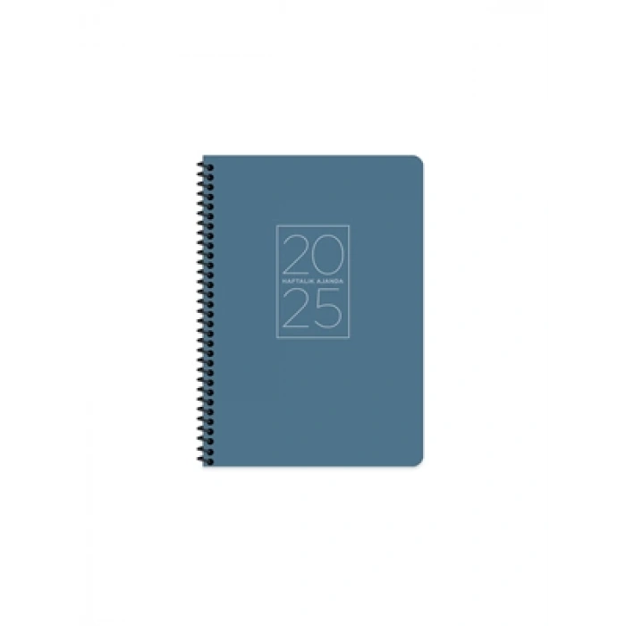 3E Grup - Keskin Color 17x24 Spiralli Haftalık Ajanda Mavi 600053-99 (2025)