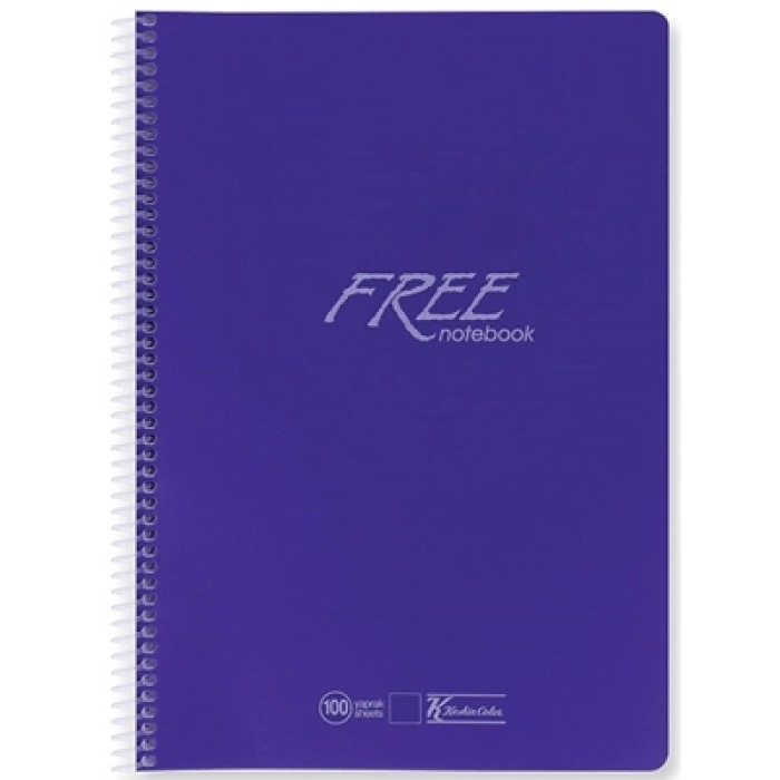 3E Grup - Keskin Color A5 Pp Kapak Spiralli Defter Kareli 120 Yp