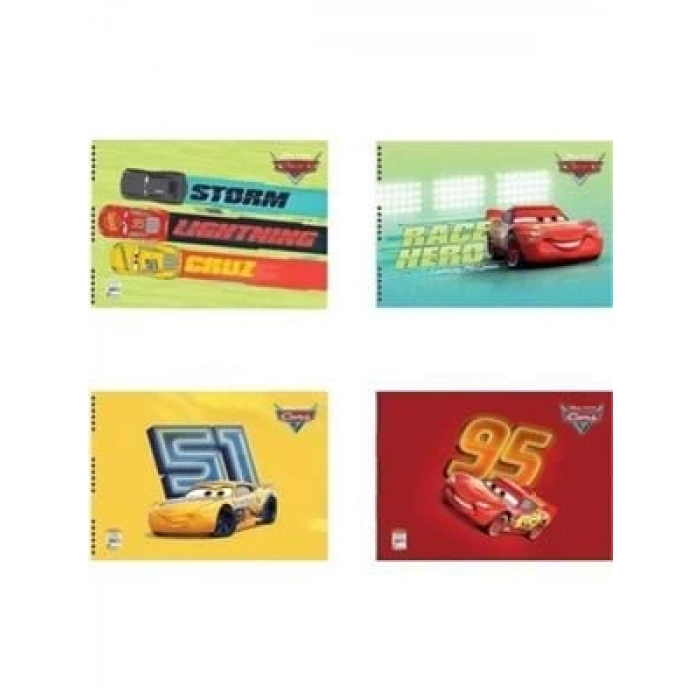 3E Grup - Keskin Color Cars 25x35 Cm Spiralli Resim Defteri 15 Yp 300215-33