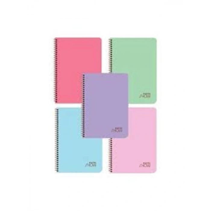 3E Grup - Keskin Color Pastel Show A4 Pp Kapak Spiralli Defter Kareli 72 Yp 324412-99