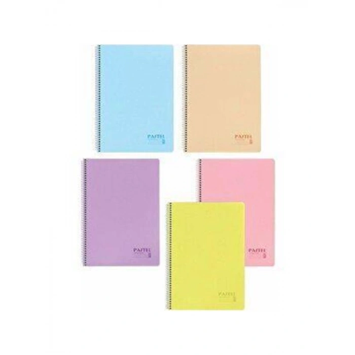 3E Grup - Keskin Color Pastel Show A4 Pp Kapak Spiralli Defter Kareli 96 Yp 324432-99