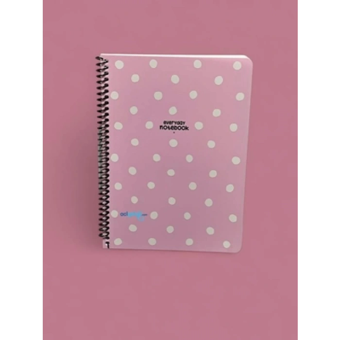 3E Grup - Keskin Color Puantiye A4 Pp Kapak Spiralli Defter Çizgili 80 Yp 321121-99