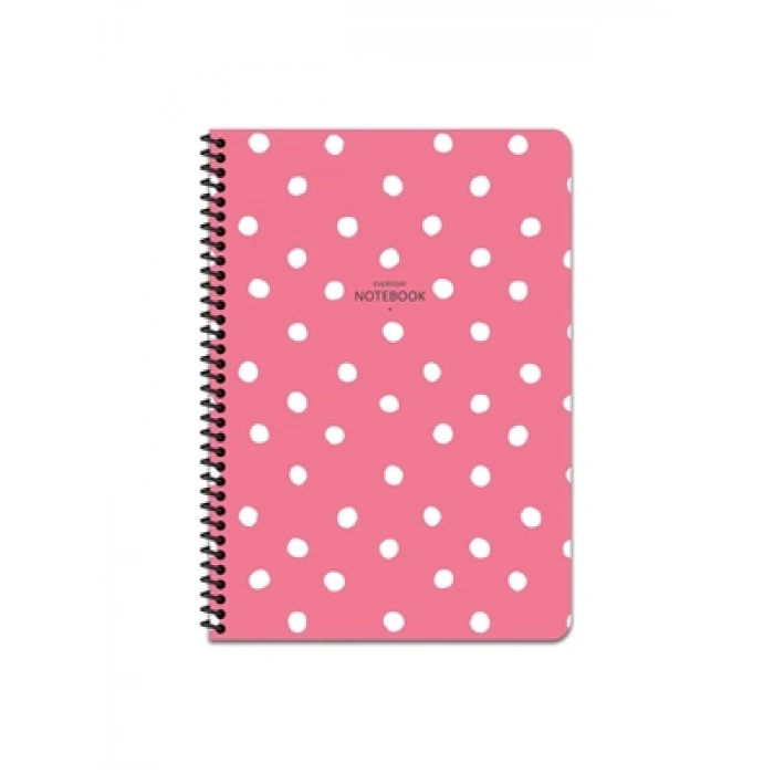 3E Grup - Keskin Color Puantiye A4 Pp Kapak Spiralli Defter Kareli 80 Yp 321122-99