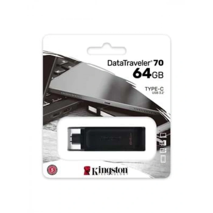 3E Grup - Kingston Dt70 64 Gb Usb-c 3.2 Gen Type-c Flash Bellek