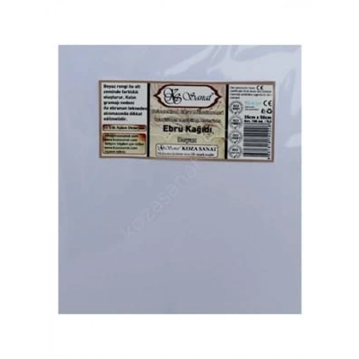 3E Grup - Koza 35x50 Ebru Kağıdı Beyaz 100lü