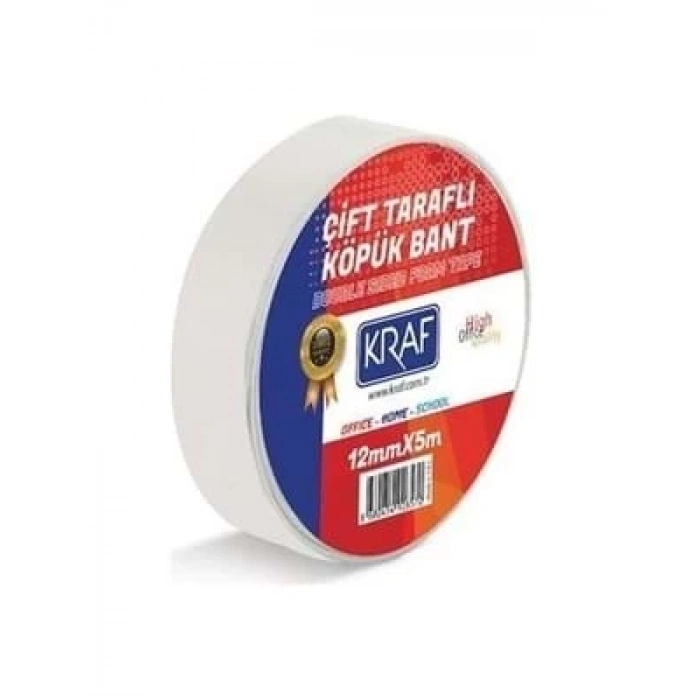 3E Grup - Kraf 12 Mmx5 Mt Çift Taraflı Köpük Bant 5012g