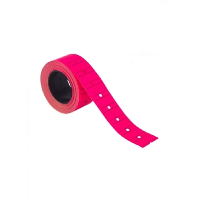 3E Grup - Kraf 12x21 Fiyat Makinası Etiketi Fosforlu Pembe 600 Rulo Lü 5500